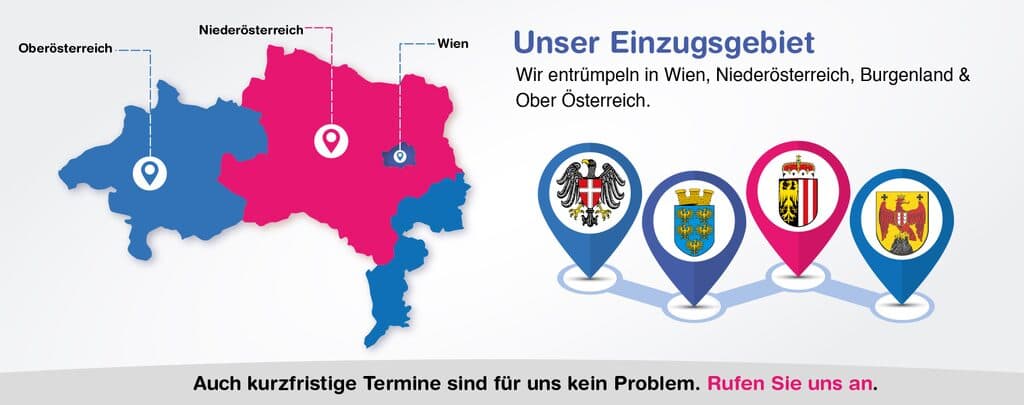 Einzugsgebiet Entrümpelungsfirma AUSRäumer