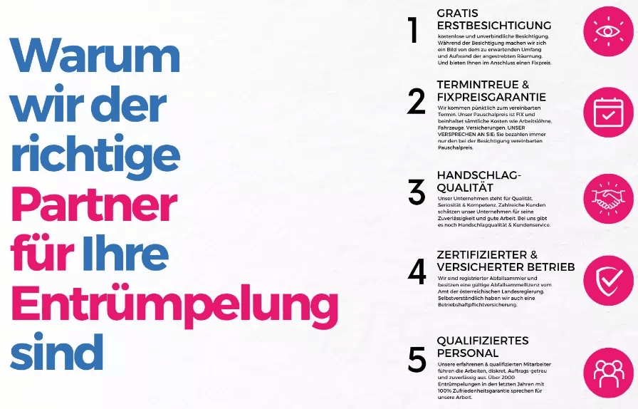 Warum wir der richtige Partner für Ihre Entrümpelung sind